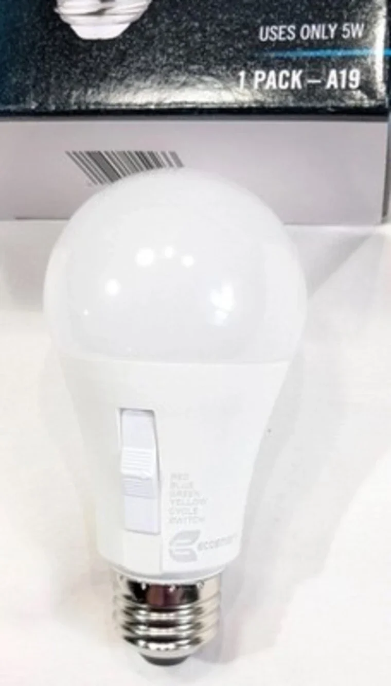 Ecosmart 5W A19 RGB LED Color-Changing Light Bulb 1006 787 896 2 PACK